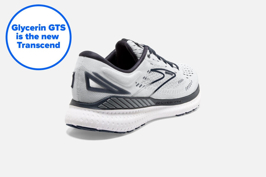 Glycerin GTS 19 Road Brooks Running Shoes NZ Womens - White/Grey - EJSYDV-923